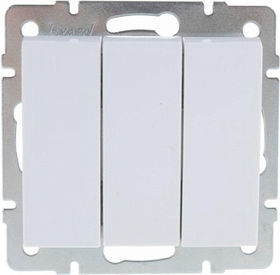 Переключатель 3 - клавиши  белый 703-0288-109