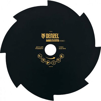 Диск для триммера 230*25,4,толщина 1,6мм,8 лезвия Denzel