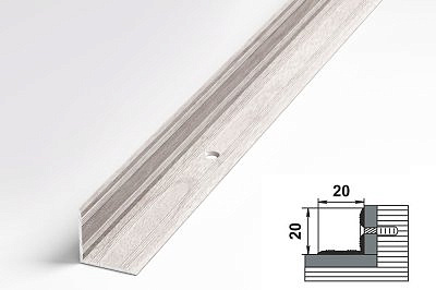 Профиль угловой ПУ05-1 ясень белый 20*20*1350