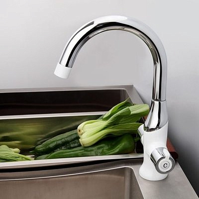 Смеситель для кухни Gappo G4049 белый/хром