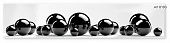 Фартук кухонный Черные шарики (2800х610х6мм) МДФ высокоглянцевый Panda art.0103
