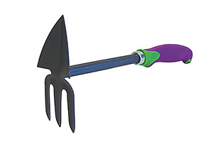 МОТЫЖКА ДВОЙНАЯ 3 ЗУБА-СЕРДЦЕВИДН.ЛЕЗВИЕ, ОБРЕЗИН. РУЧКА 295 ММ (1/50) "DON GAZON" 126-0295 / AJ1212