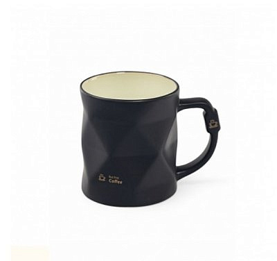 Кружка BLACK&WHITE черная 390 мл DMM018