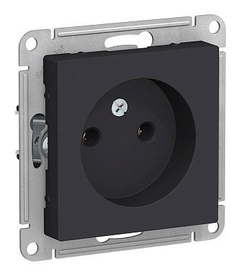 Механизм розетки 1 место Schneider Electric ATLASDESIGN скрытый монтаж карбон ATN001041