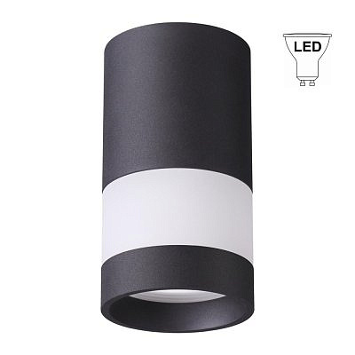 Светильник накладной 370680 OVER NT 19 218 черный P20 GU10 9W220-240V ELINA