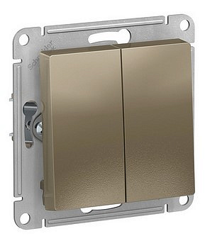 Механизм выключателя 2 клавиши СУ шампань  ATN000551