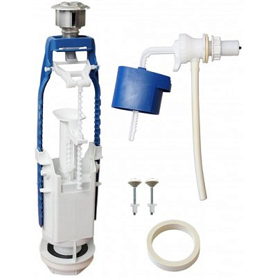 Арматура Псков 77.56.14.3 для бачка двухуровневая боковая подводка хром