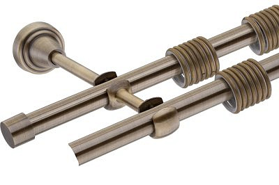 Карниз Ø16 мм двойной 1,8 м золото античное 101