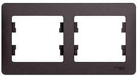 Рамка 2 места , горизонтальная , графит SchE GSL001302