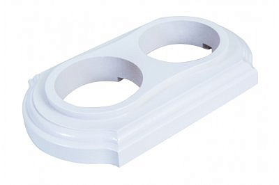 Рамка  2-местная ABS-пластик ОУ  белый