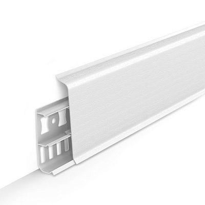 Плинтус напольный Ideal Деконика Белый (85 мм)/матовый