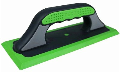 Тёрка DECOR 3К жёсткая зелёная резина 260*100мм (570-002)