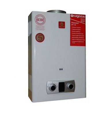 ВОДОНАГРЕВАТЕЛЬ ПРОТОЧНЫЙ ГАЗОВЫЙ ЛАДОГАЗ 10Е БЕЛЫЙ