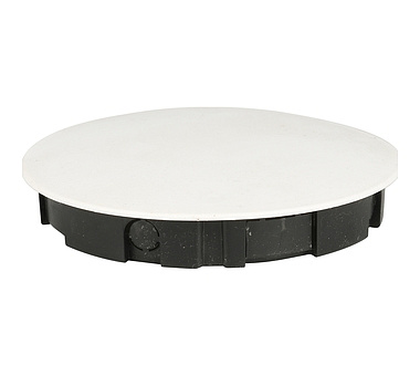 Коробка распределительная Hege lСП 93*13мм круглая, черная, IP20 ,в бетон, кирпич 5вводов с крышкой  У191