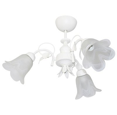 Светильник потолочный ЭЛЕТЕХ Мотив 131 белый муар Плафон 62333 НСБ  01-3х60-119 Е14 