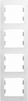Рамка 4 места , вертикальная , белая SchE GSL000108