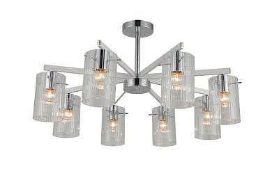 Люстра 3480-8 CR+WH, Metri  8xE27/40W (72*72*38)
