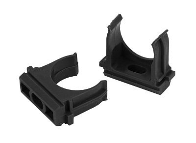 Крепеж клипса d=25мм черная  (10шт упак)