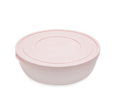 Салатник SANDY 6л 31см низкий с крышкой розовый HL031331P
