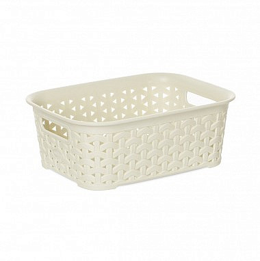 Корзина RATTAN 14х19х7см слоновая кость