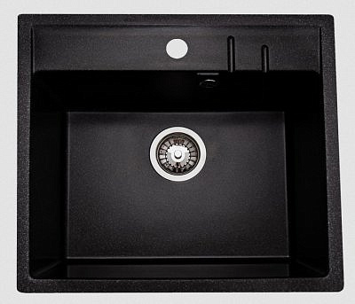 Мойка для кухни GranAlliance G-21 Макси 555х495х210мм цвет черный /GranAlliance/