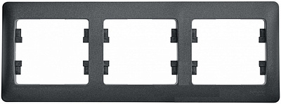 Рамка 3 места , горизонтальная , антрацит SchE GSL000703