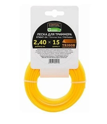 Леска 2,4мм*15м треугольник STARTUL GARDEN ST6047-24