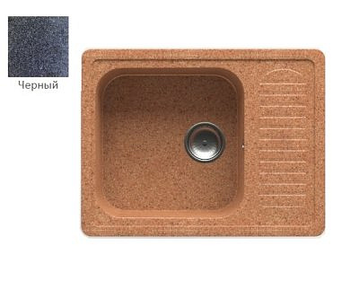 Мойка для кухни GranAlliance G-23 630х490мм цвет черный  GranAlliance