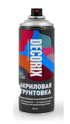Грунтовка аэрозольная DECORIX белая 520мл 0108-24 DX