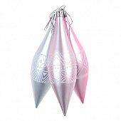 СНОУ БУМ Зефир Набор украшений 3шт, 14см, сосулька, пластик, 3 дизайна