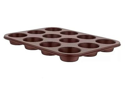 Форма для выпечки Versal Piquant для 12 маффинов, углеродистая сталь, 12х6,2см VS2513