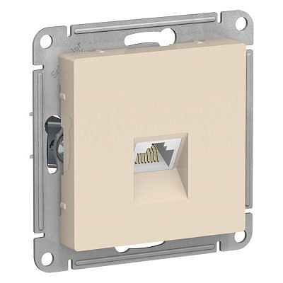  Механизм розетки компьютерной 1xRJ45 Cat.5 Schneider Electric ATLASDESIGN бежевый ATN000283