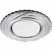 Светильник точечный Feron CD4037 прозрпчный хром c LED подсветкой GX53