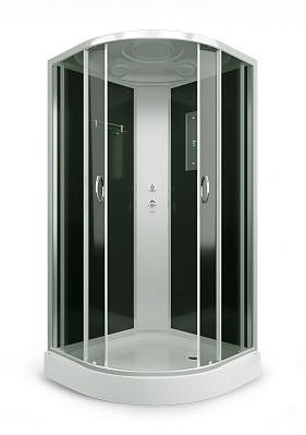 Душевая кабина ERLIT ER3510Р - С4 100*100*215 темное стекло низкий поддон