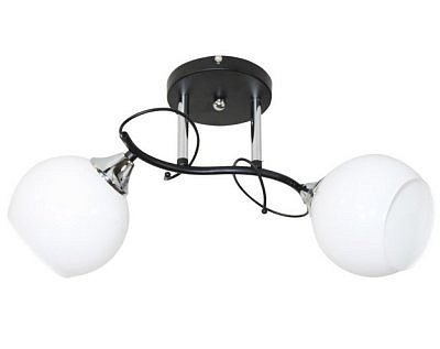 Светильник потолочный ЭЛЕТЕХ 11282-7/2 черный хром ( Плафон 8330) 01-2х60-133 Е27