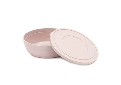 Салатник SANDY 1,8л 21,5см низкий с крышкой розовый HL031328P