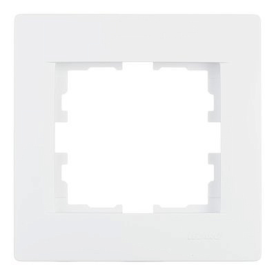 Рамка 1 место , горизонтальная , белая/хром 703-0225-146