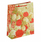 Пакет подарочный, бумажный, 26x32x10 см, 2 дизайна, Цветы LADECOR  507-272