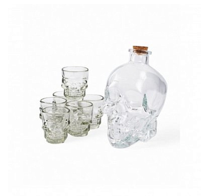 Набор SKULL 7 предметов Штоф 800мл + стопки 50мл 6шт GL002