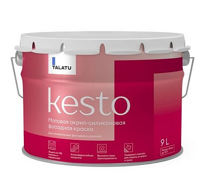 Краска в/д TALATU "KESTO" фасадная акрил-силиконовая База А 9л