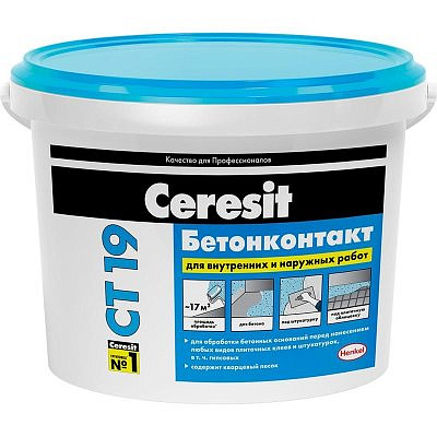 ЦЕРЕЗИТ CT 19/5кг Грунтовка-бетонконтакт адгезионная (120)