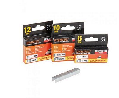Скобы закаленные 10мм тип 53 STARTUL PROFI ST4507-10