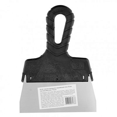 Шпатель малярный нержавеющая сталь пластиковая ручка 150мм 004305150