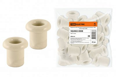 Изолятор проходной керамический для ретро провода бежевый TDM