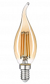 Лампа светодиодная Е14 10W 4500K 4K 35x118 филамент нитевидная, Золотая 661423 General LOFT свеча на ветру 