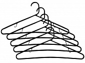 Вешалка для верхней одежды тонкие р 48-50 черные 5шт