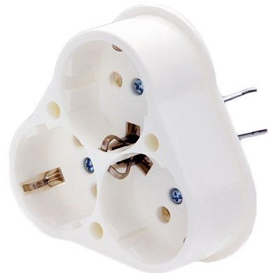 Розетка СУ 16А 250В белая, с заземлением 1003-А NE-AD