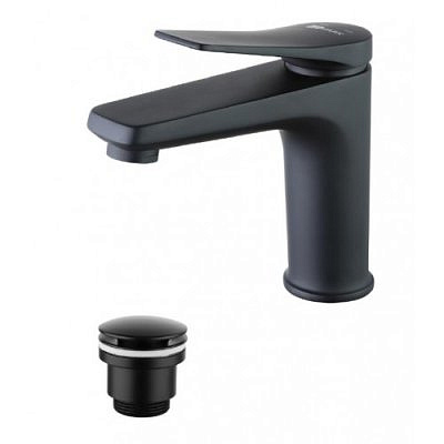 Смеситель для раковины Lemark LM3706BL Bronx черный