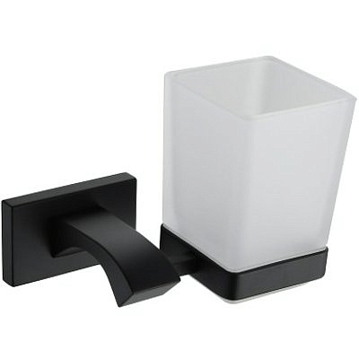 Держатель+стакан черный GAPPO G0706-6