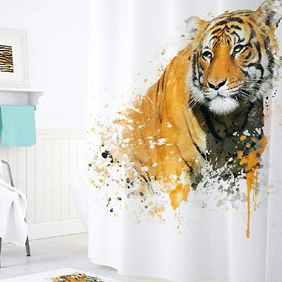 Шторы для ванн полиэстер Tropikhome 180х200 Tiger